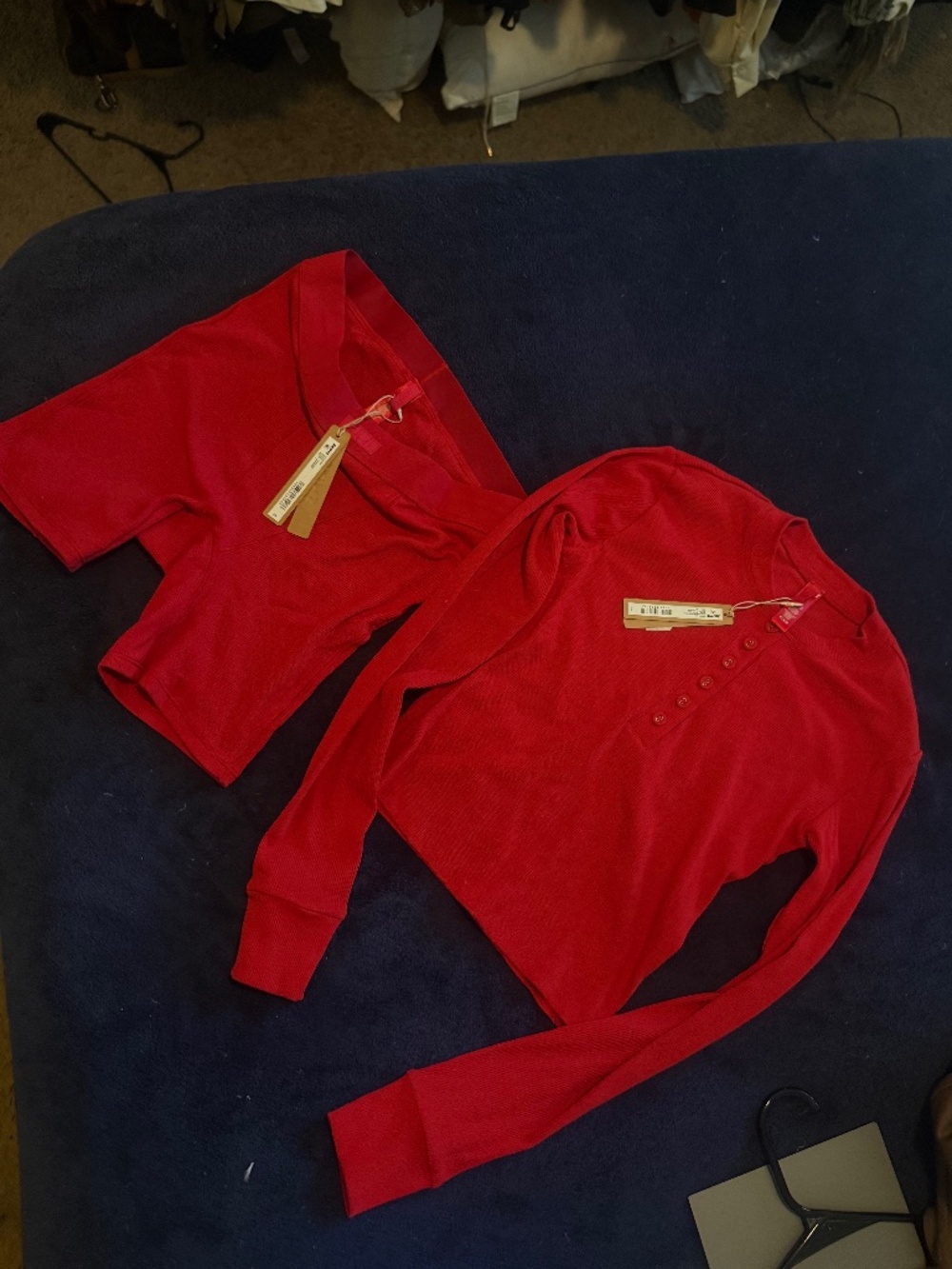skims Red Pajama Set (shorts and top)